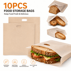10PCS Reusable Toaster Bag Large Non Stick Toastie Toast Sandwich Pocket Bags