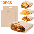 10PCS Reusable Toaster Bag Large Non Stick Toastie Toast Sandwich Pocket Bags