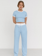 Contrast Trouser Set