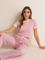 Contrast Trouser Set