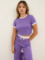 Contrast Trouser Set