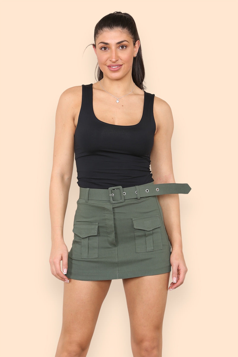 Belted Cargo Skorts - AX Labels