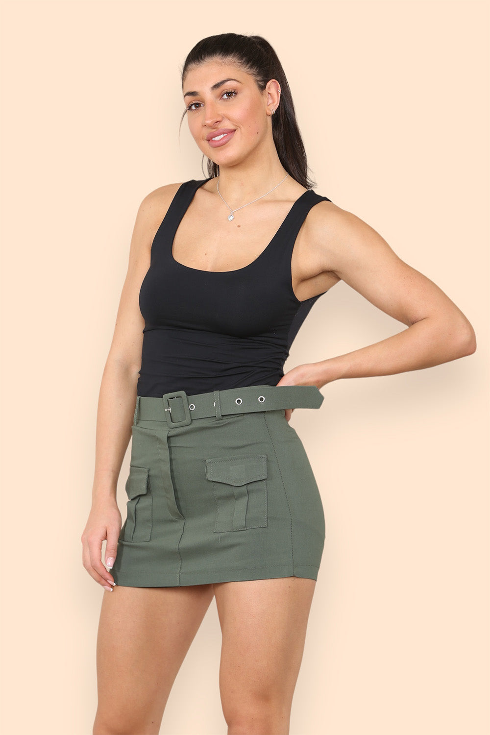 Belted Cargo Skorts - AX Labels