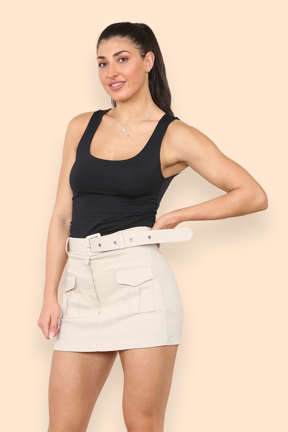 Belted Cargo Skorts - AX Labels