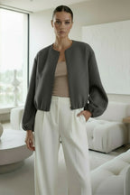 Stylish Zip Up Bomber Jacket
