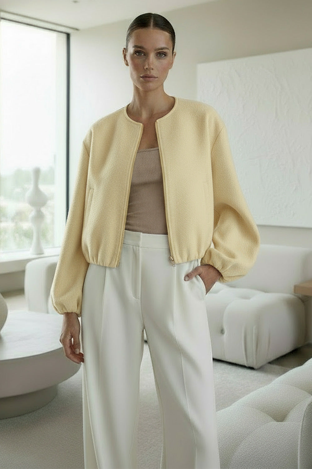 Stylish Zip Up Bomber Jacket