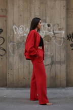 Bomber New Style Oversized Fleece Zipper and Wide Leg Tracksuit