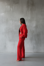 Bomber New Style Oversized Fleece Zipper and Wide Leg Tracksuit