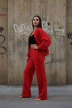 Bomber New Style Oversized Fleece Zipper and Wide Leg Tracksuit