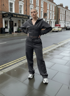 Cropped Zip Hoodie & Trouser Set