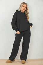 Cross Patched Oversized Hoodie and Joggers Tracksuit