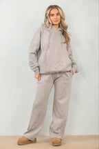 Cross Patched Oversized Hoodie and Joggers Tracksuit