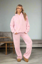 Cross Patched Oversized Hoodie and Joggers Tracksuit