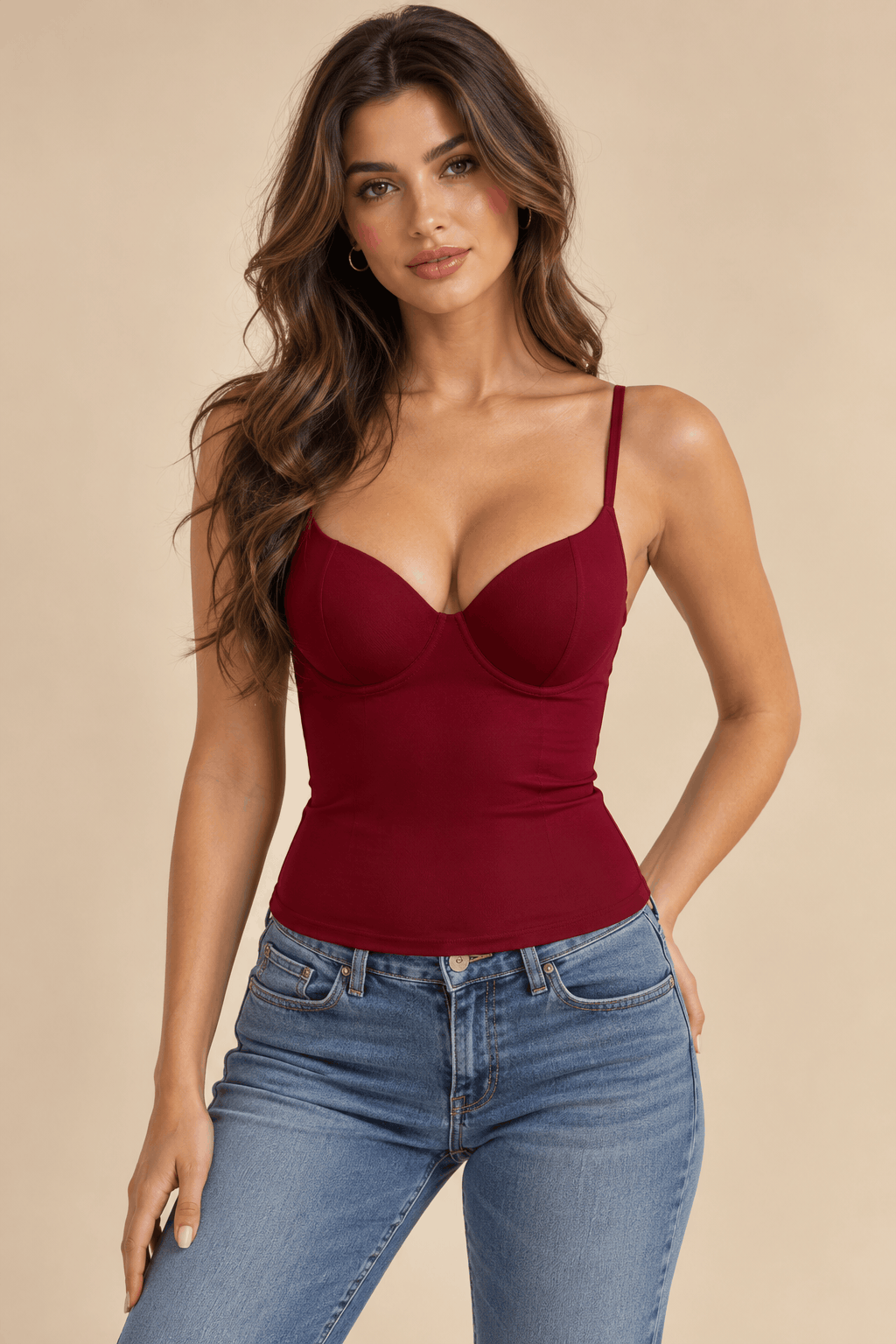 Cupped Corset Bra Top