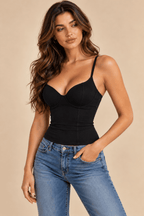 Cupped Corset Bra Top