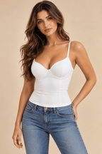 Cupped Corset Bra Top