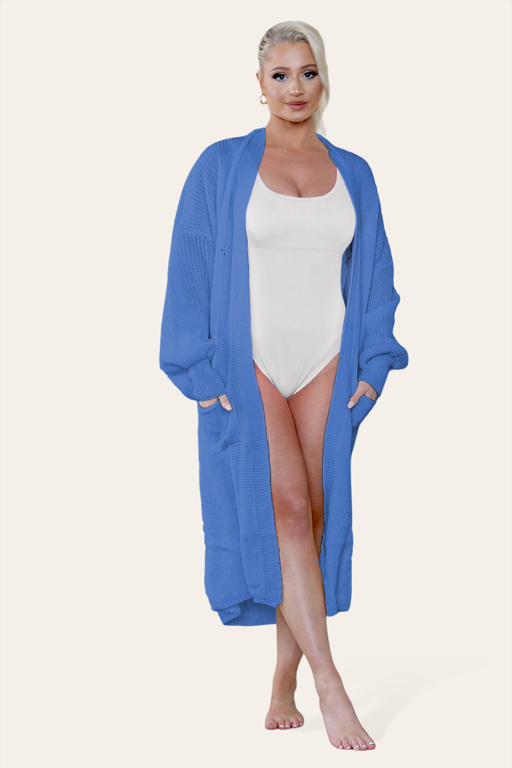 Ladies Balloon Sleeve Cardigan