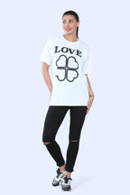 Ladies Love Printed Short Sleeve T-Shirt Top - AX Labels