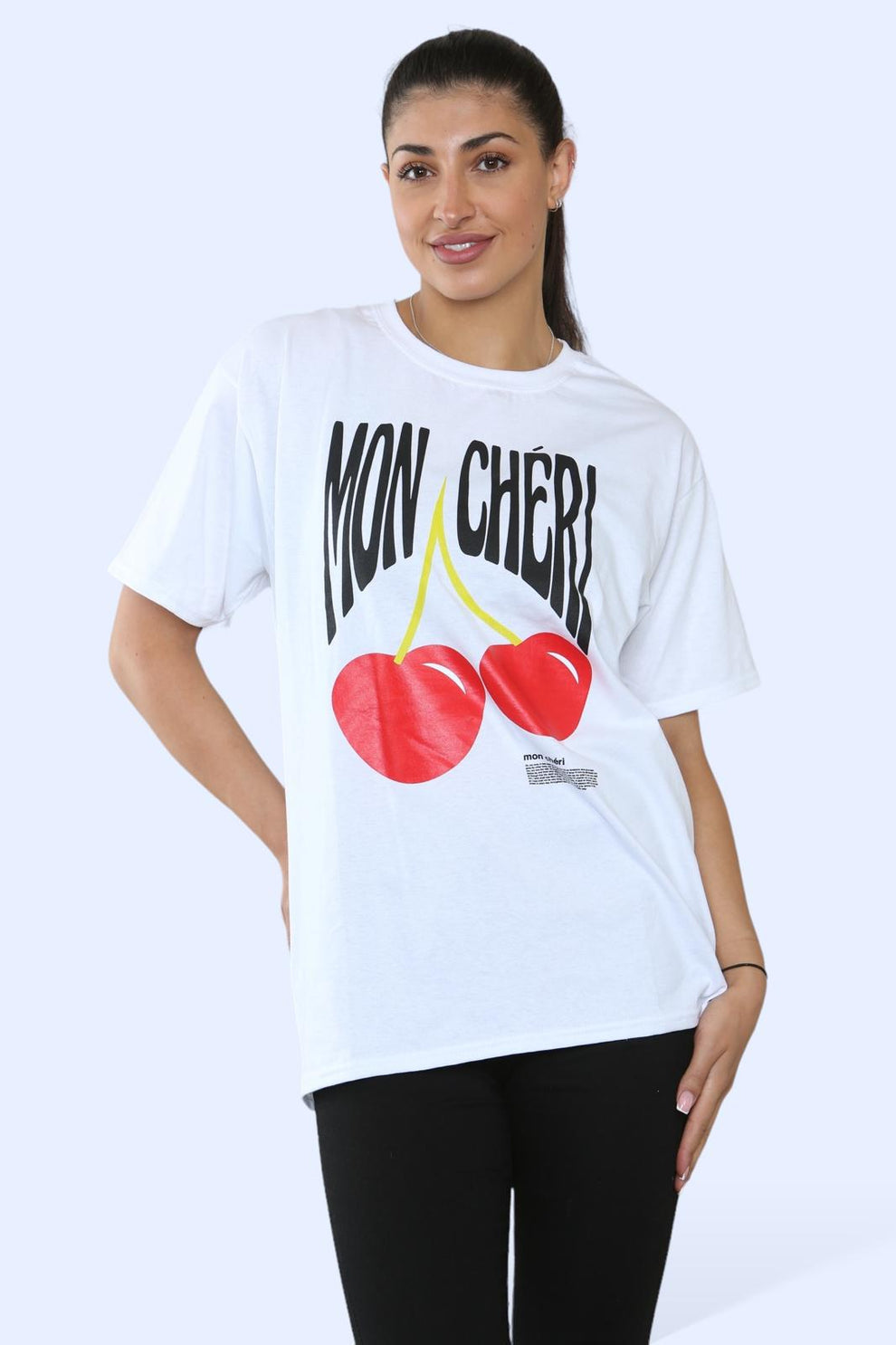 Ladies Mon Cheri Printed Short Sleeve T-Shirt Top - AX Labels