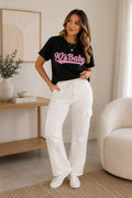 Ladies Oversized 90s Baby Short Sleeves T Shirt Top