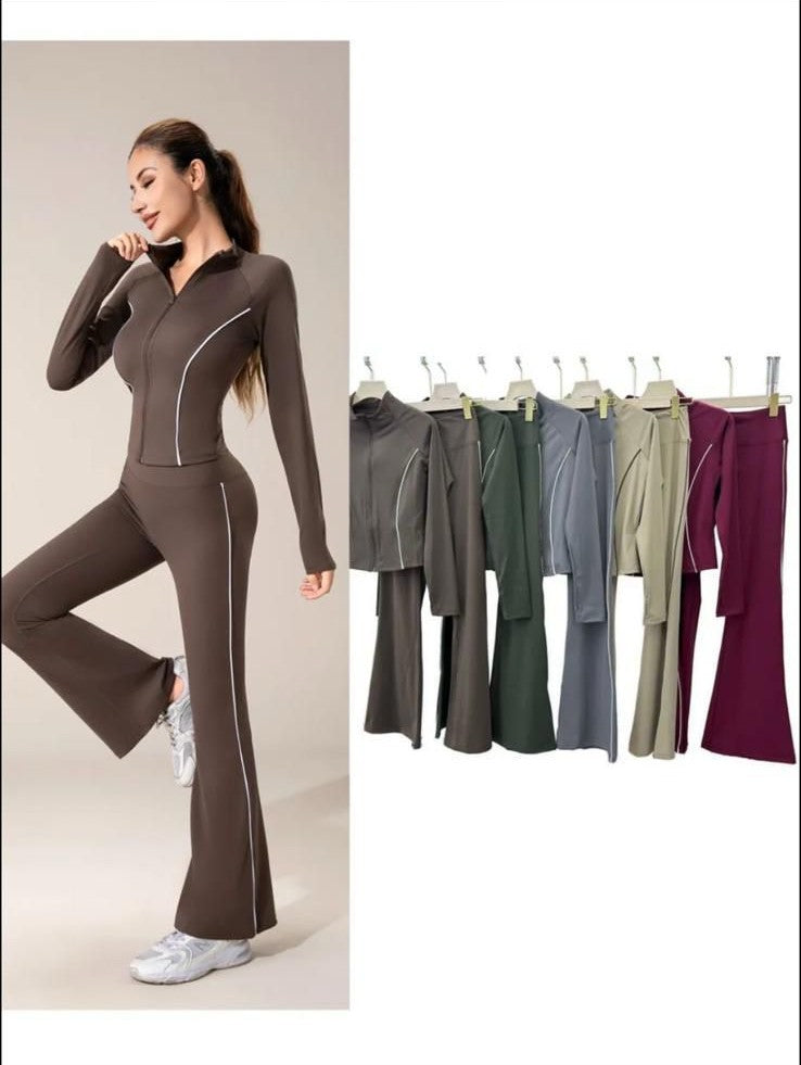 New Piping Full Sleeve Gym Set