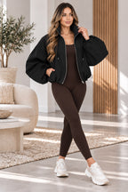 Oversized Windbreaker Bomber Jacket