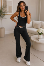 Piping Design Padded Contrast Gym Set