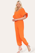 Ruffle Sleeves Frill Tie Jumpsuit - AX Labels