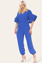 Ruffle Sleeves Frill Tie Jumpsuit - AX Labels