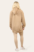 Side Split Front Pocket Over Size Hoodie