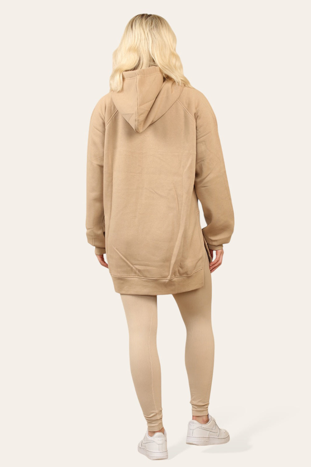 Side Split Front Pocket Over Size Hoodie