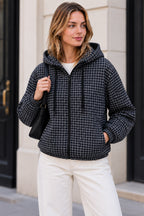 Small Checkered Inspired Designer Hooded Jacket