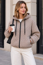 Small Checkered Inspired Designer Hooded Jacket