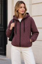 Small Checkered Inspired Designer Hooded Jacket