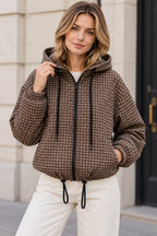 Small Checkered Inspired Designer Hooded Jacket