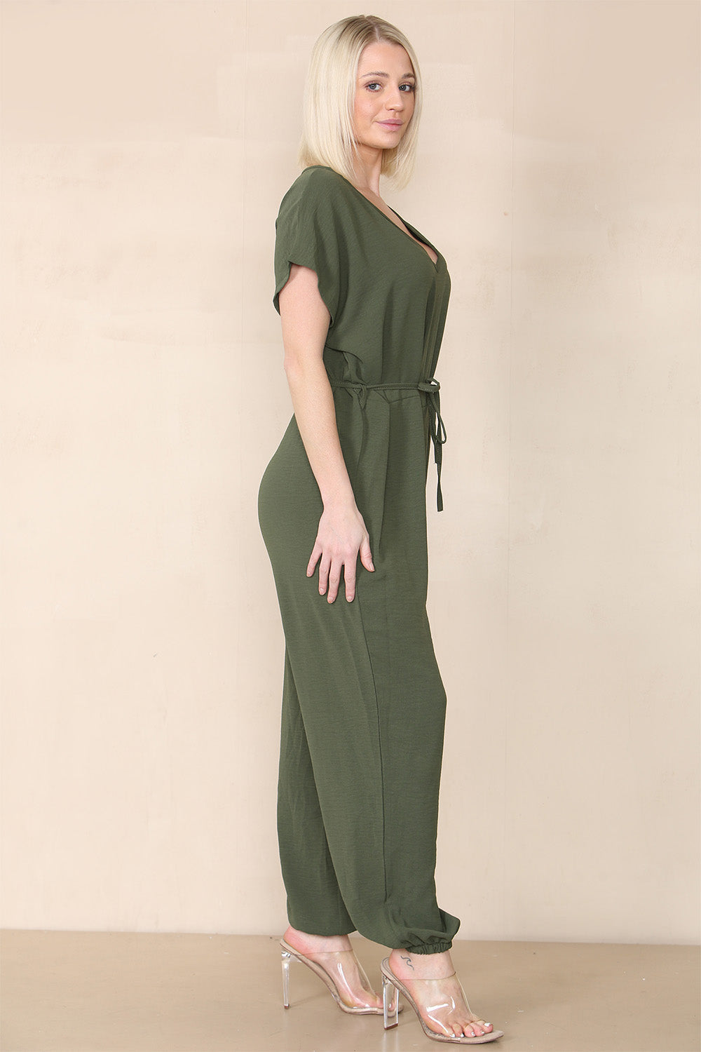 Tie Waist Stylish Harem Jumpsuit - AX Labels