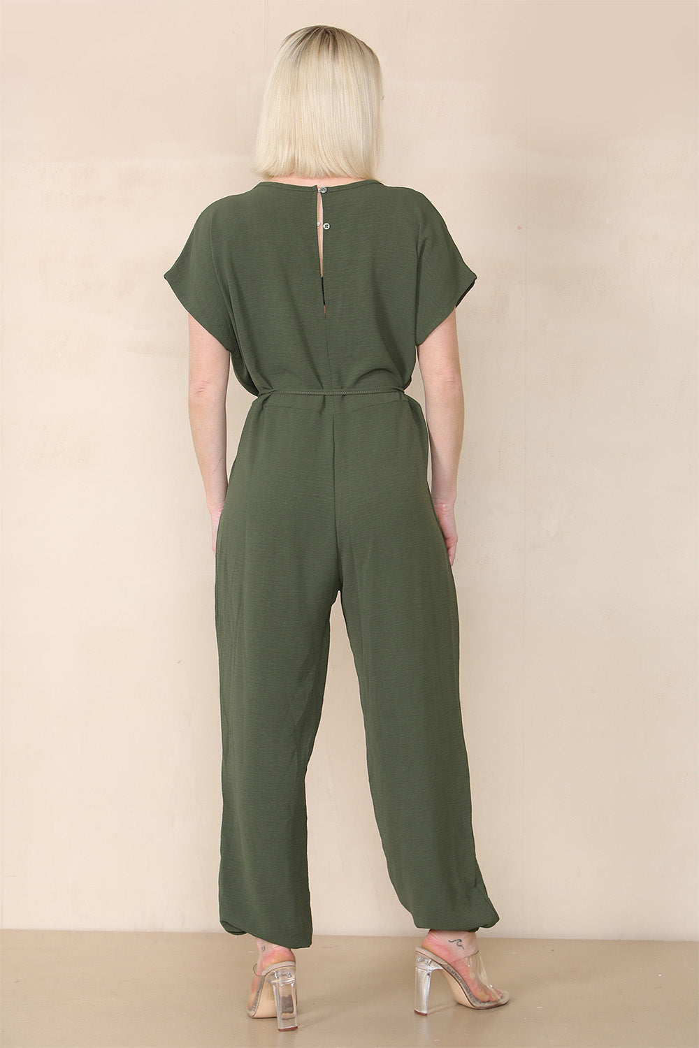 Tie Waist Stylish Harem Jumpsuit - AX Labels