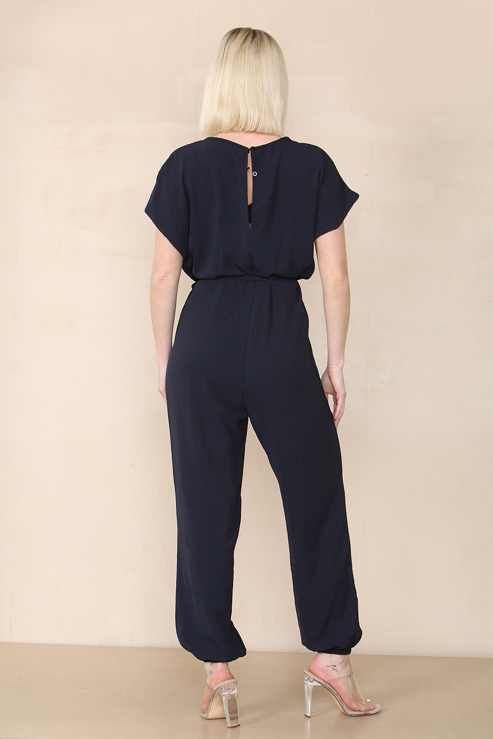 Tie Waist Stylish Harem Jumpsuit - AX Labels