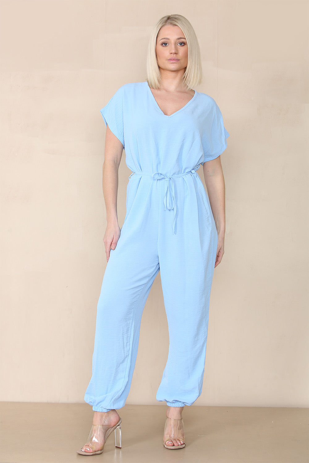 Tie Waist Stylish Harem Jumpsuit - AX Labels