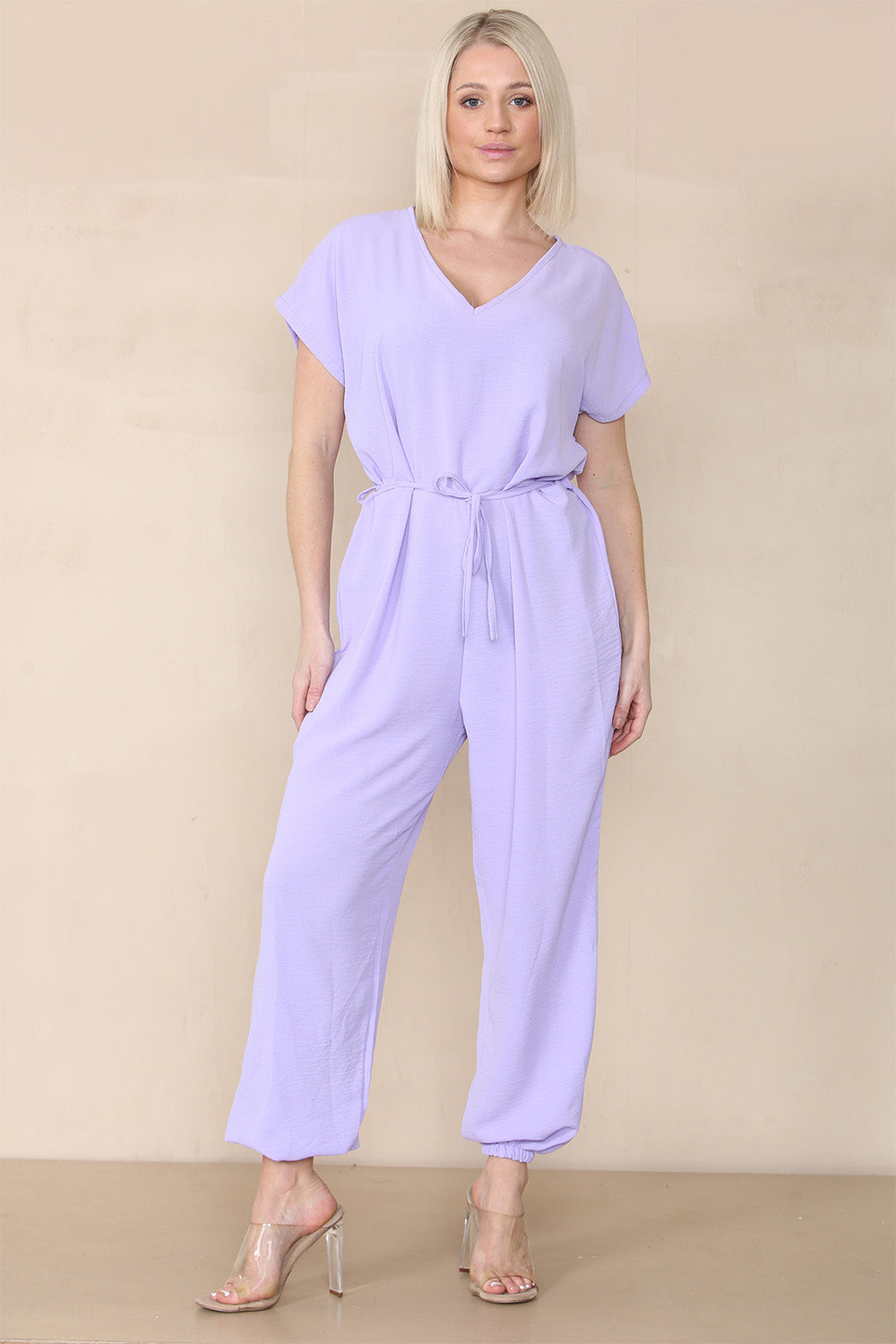 Tie Waist Stylish Harem Jumpsuit - AX Labels