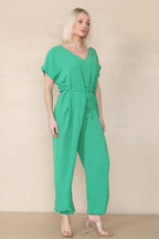 Tie Waist Stylish Harem Jumpsuit - AX Labels