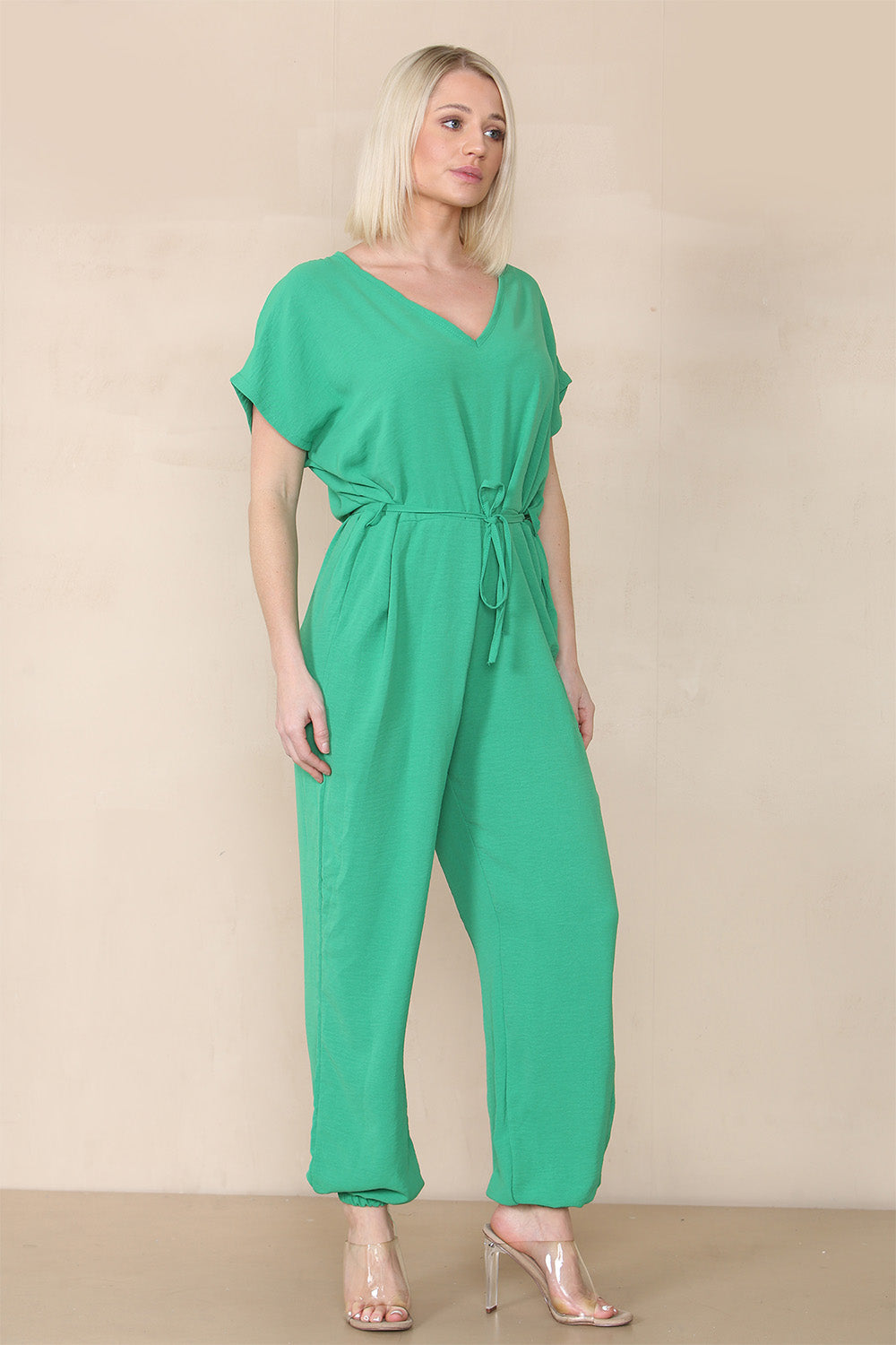 Tie Waist Stylish Harem Jumpsuit - AX Labels