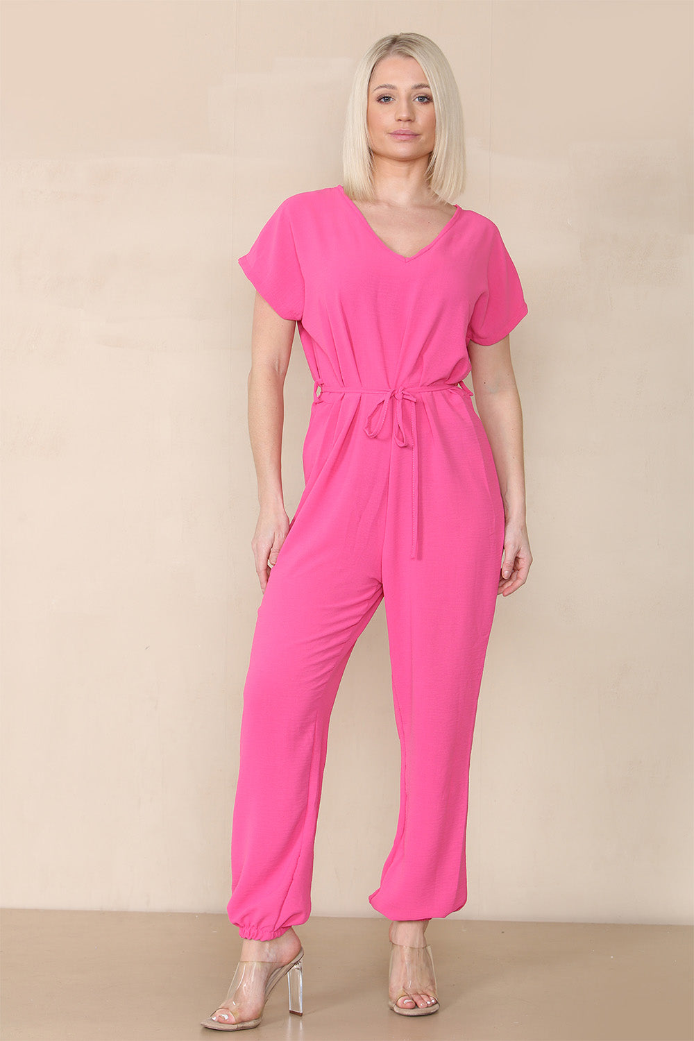 Tie Waist Stylish Harem Jumpsuit - AX Labels