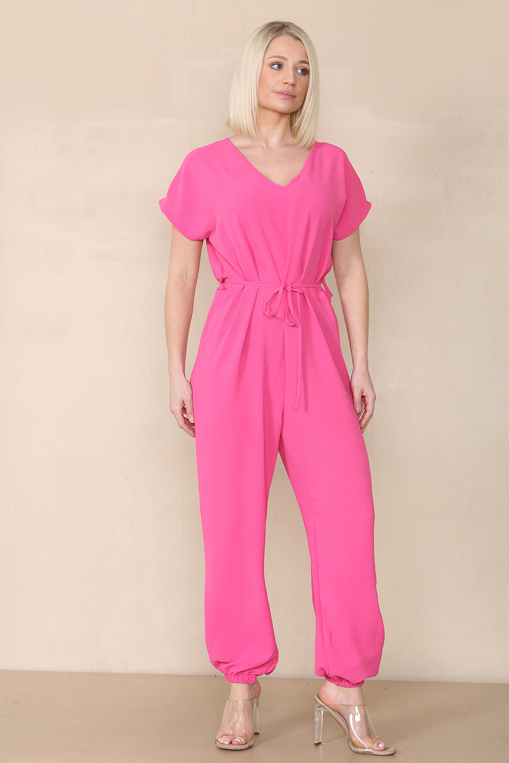 Tie Waist Stylish Harem Jumpsuit - AX Labels