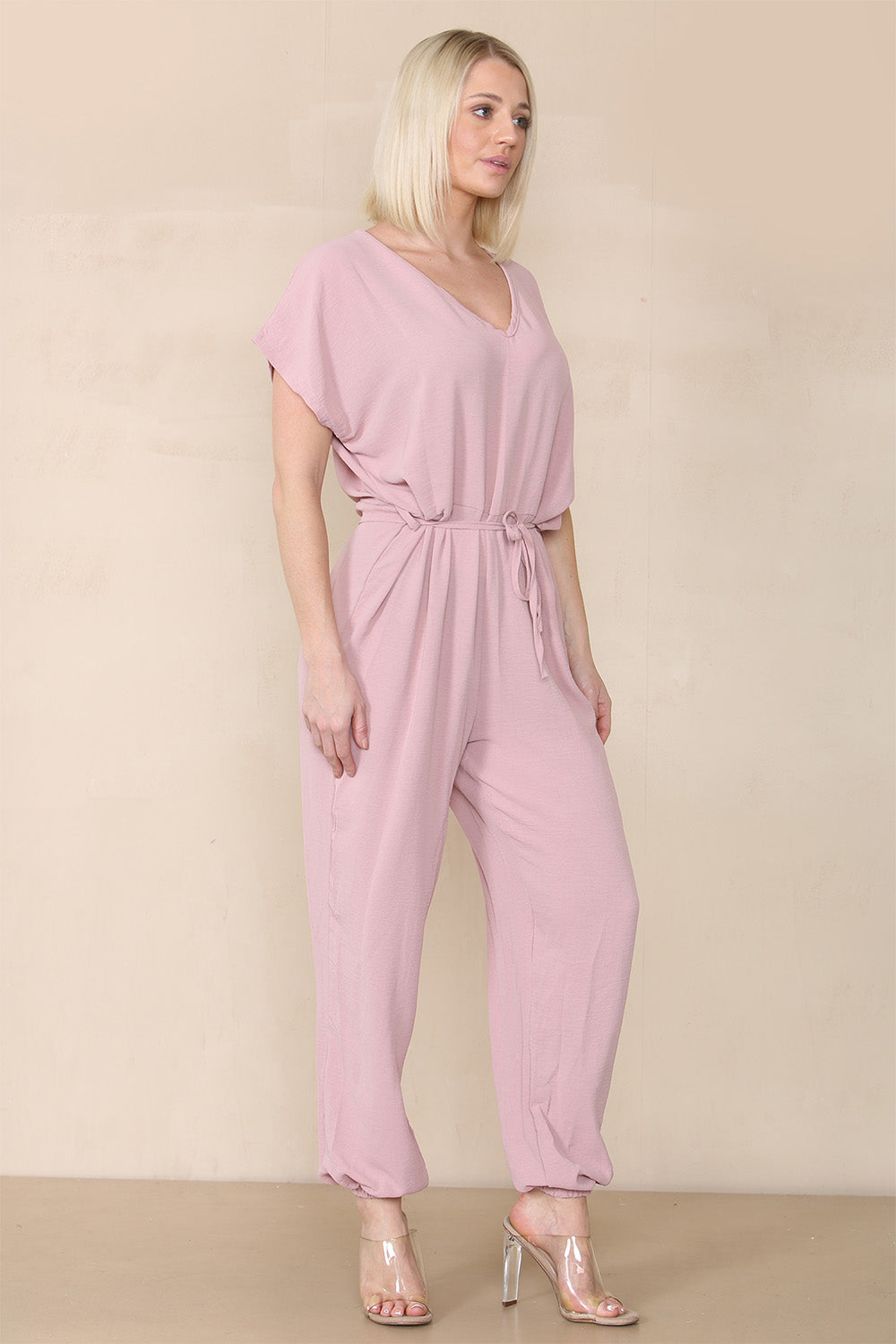 Tie Waist Stylish Harem Jumpsuit - AX Labels