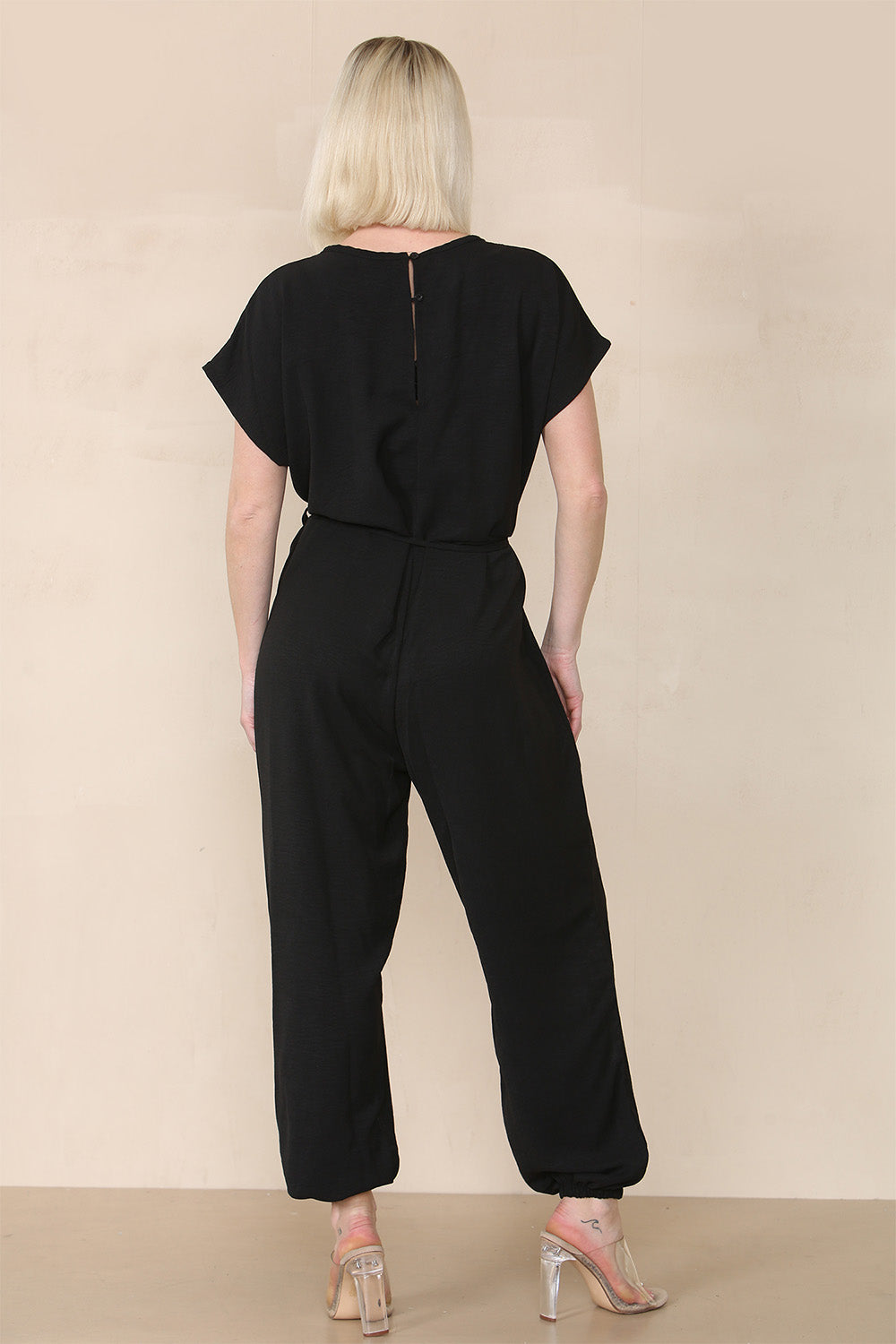 Tie Waist Stylish Harem Jumpsuit - AX Labels