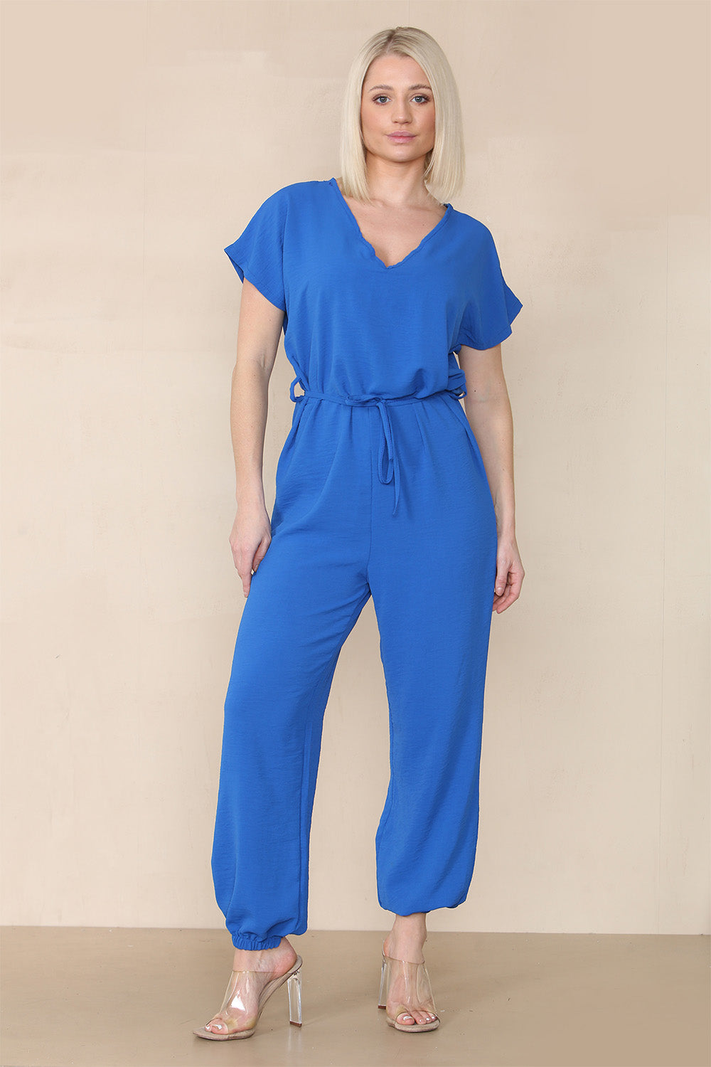 Tie Waist Stylish Harem Jumpsuit - AX Labels