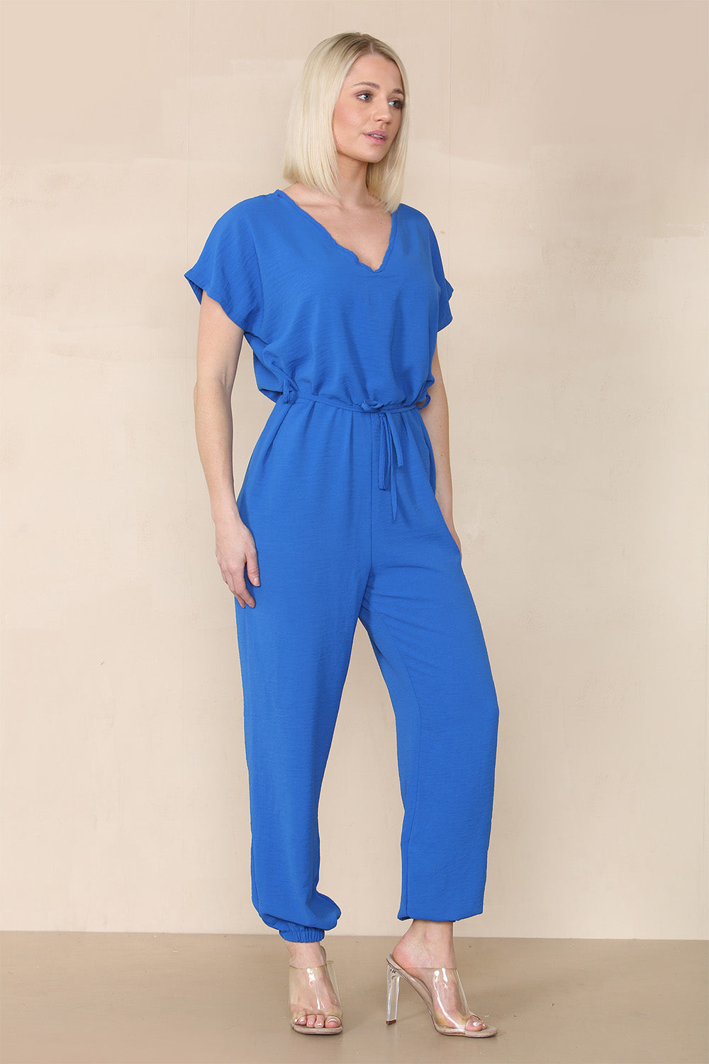 Tie Waist Stylish Harem Jumpsuit - AX Labels