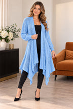 Women’s Ladies Long Sleeve Fishnet Waterfall Cardigan