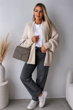 Womens Crop Balloon Pocket Cardigan